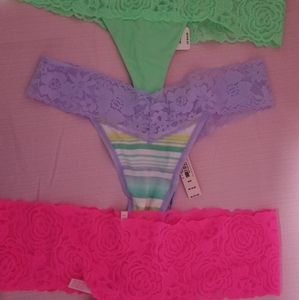 New Victoria Secret Lace Thongs 3Bundle